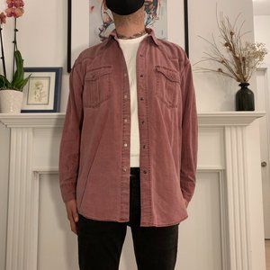 Western-style denim button-up